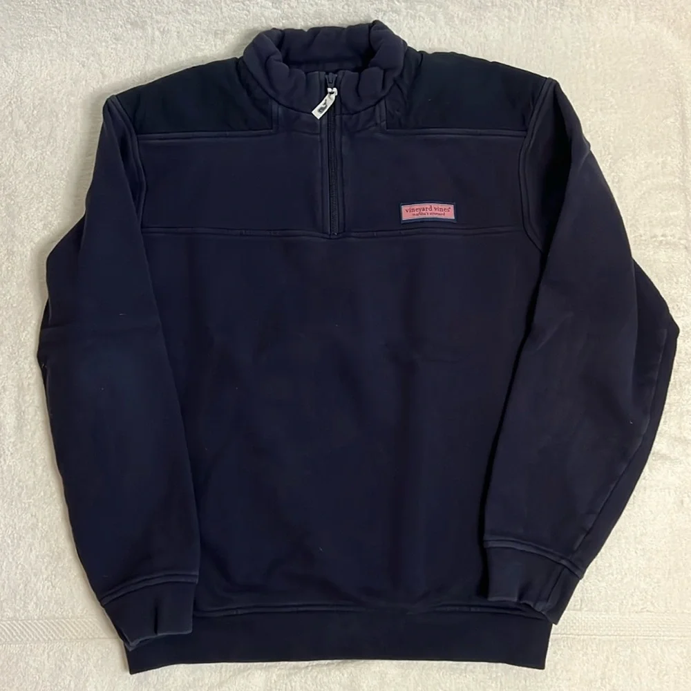 Vineyard Vines 3/4 Zip Shep Shirt, Navy, Men’s S - Picture 3 of 9